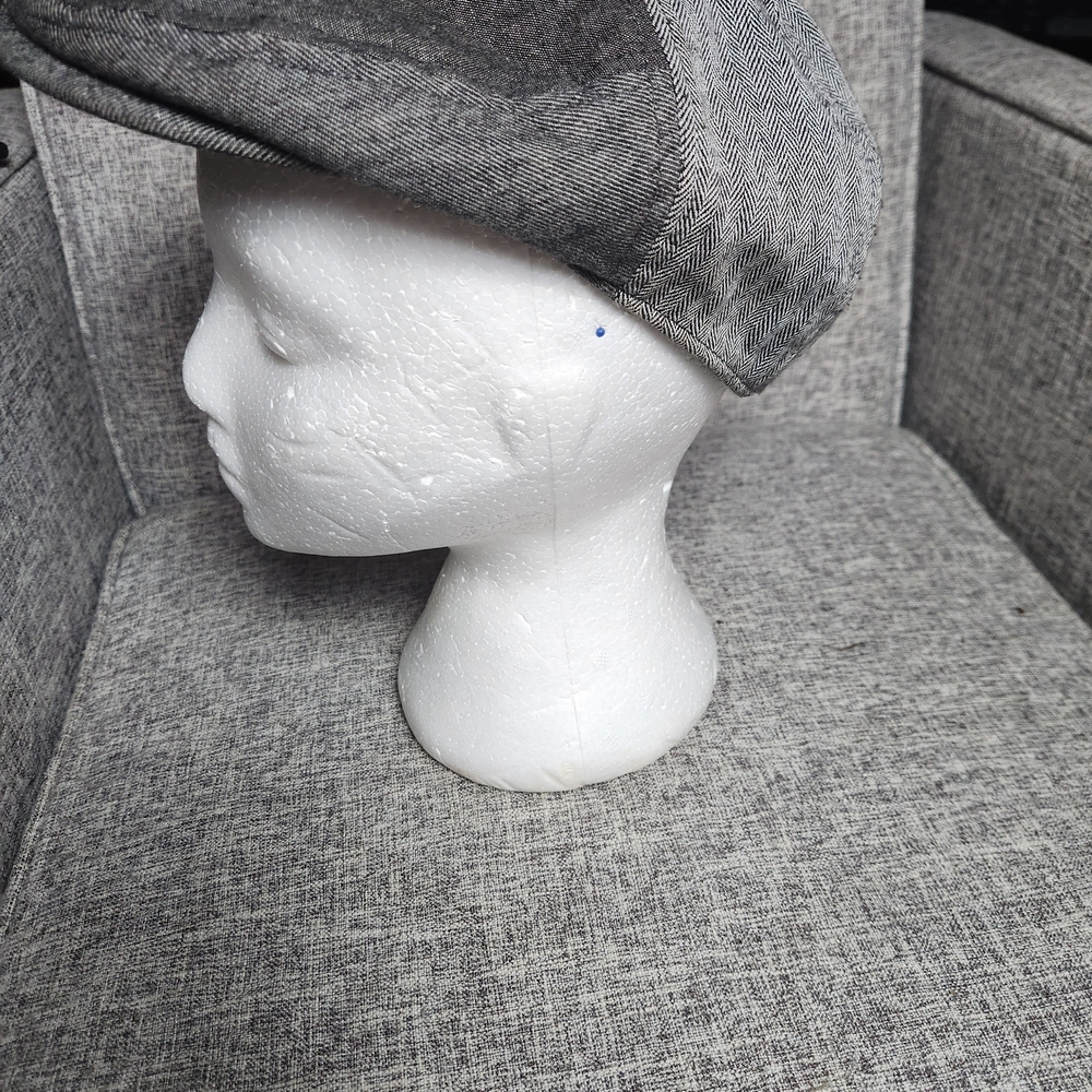 Dockers Gray Herringbone Newsboy Cap